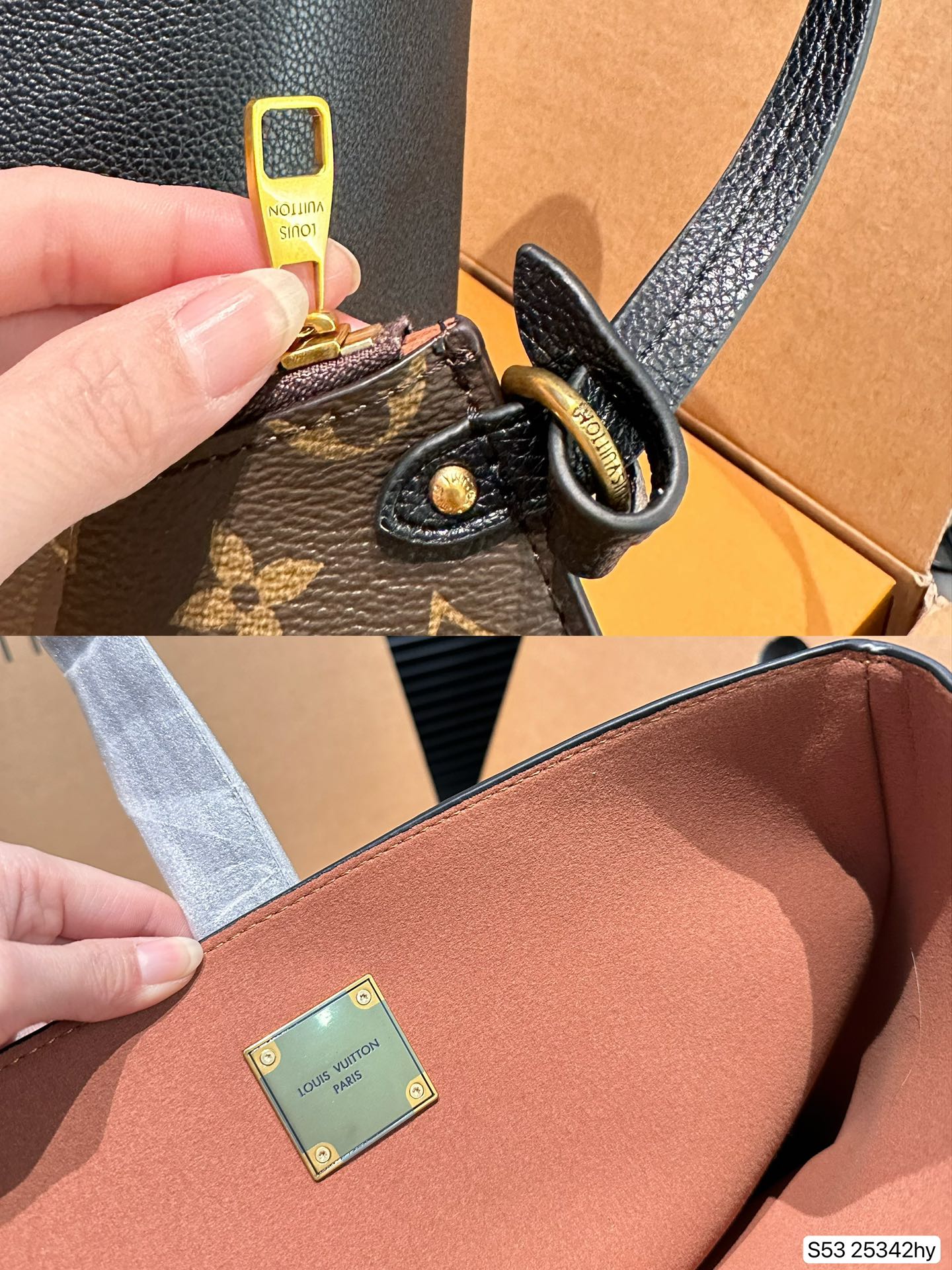 Louis new arrival lock hobo tote bag size；47 * 31 cm