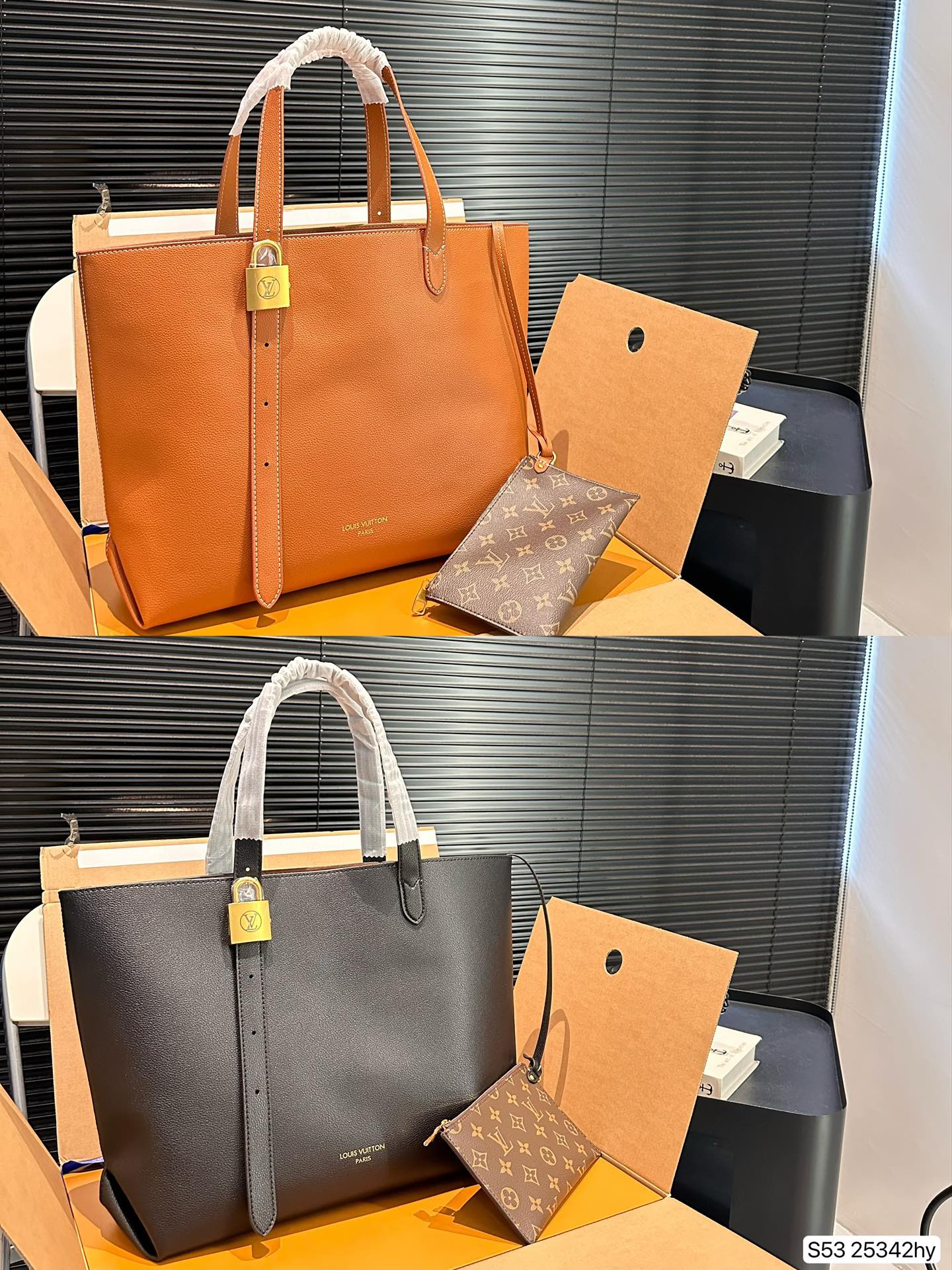 Louis new arrival lock hobo tote bag size；47 * 31 cm